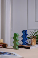 Alamkari India Ceramic Ladder Cut Flower Vase